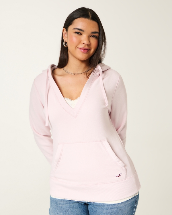 Women's V-Neck Hoodie | Women's Tops | HollisterCo.com