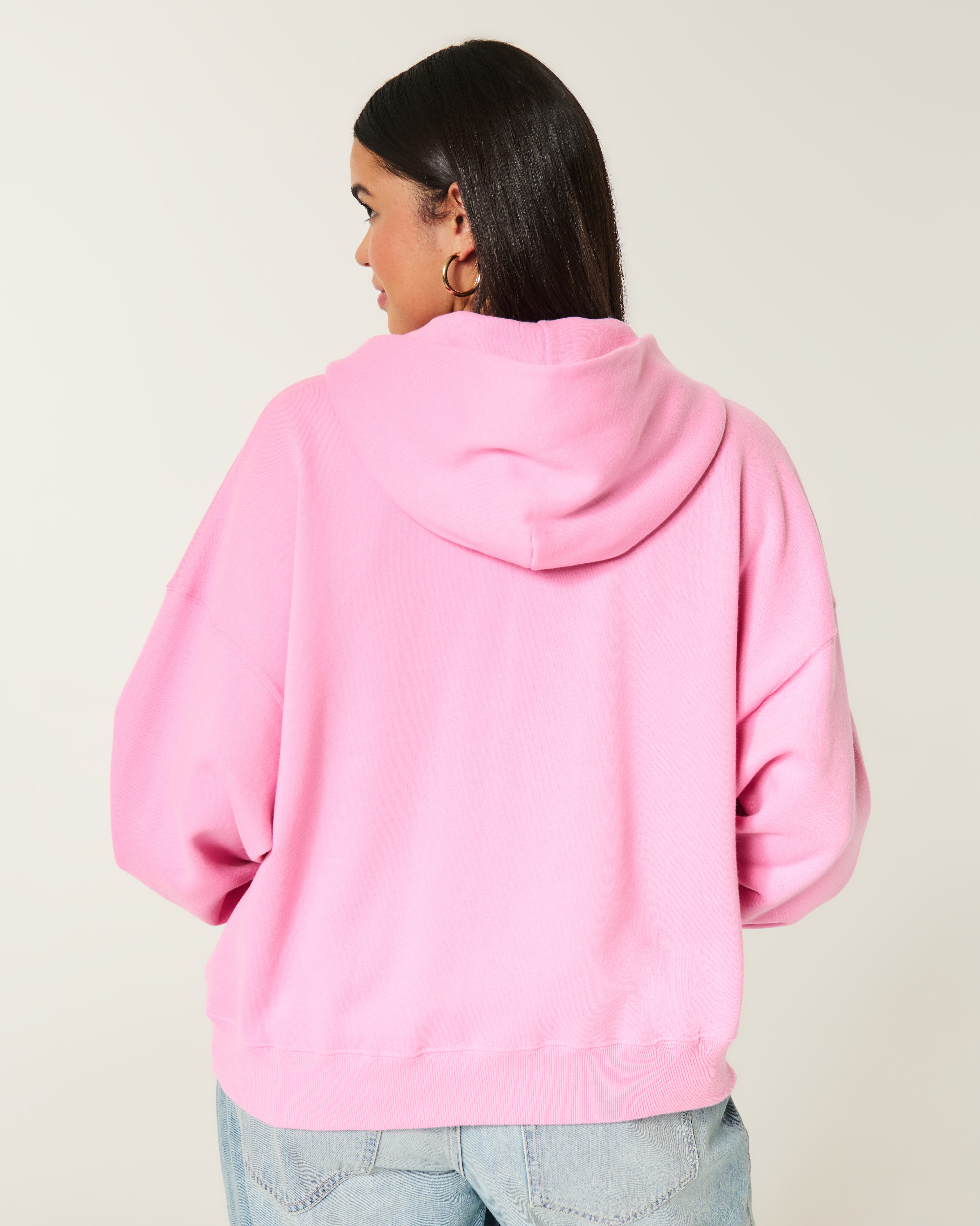 Hollister Feel Good Easy Zip-Up Xoxo Graphic Hoodie | Liberty Center