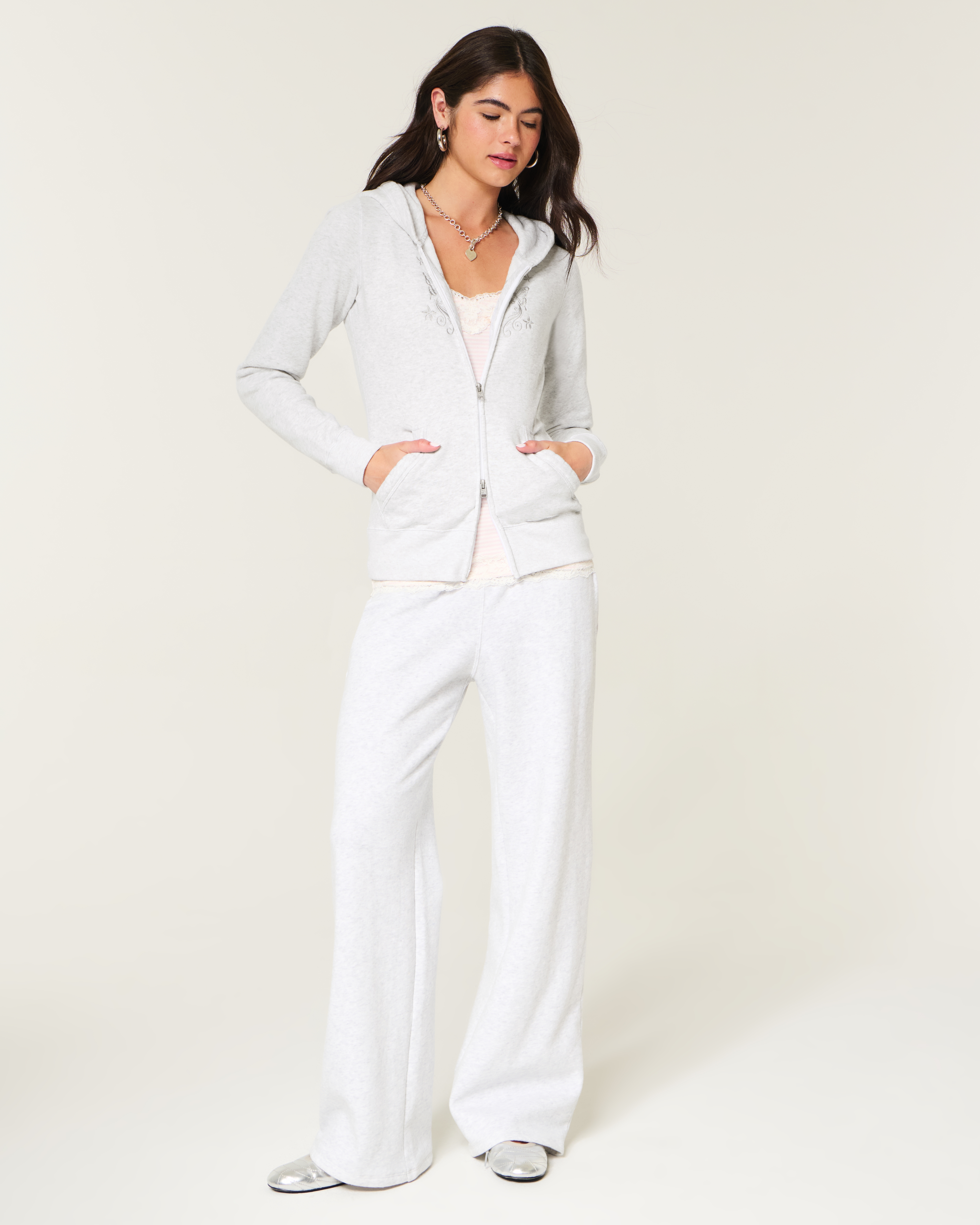 Hollister Feel Good Butterfly Graphic Zip-Up Hoodie