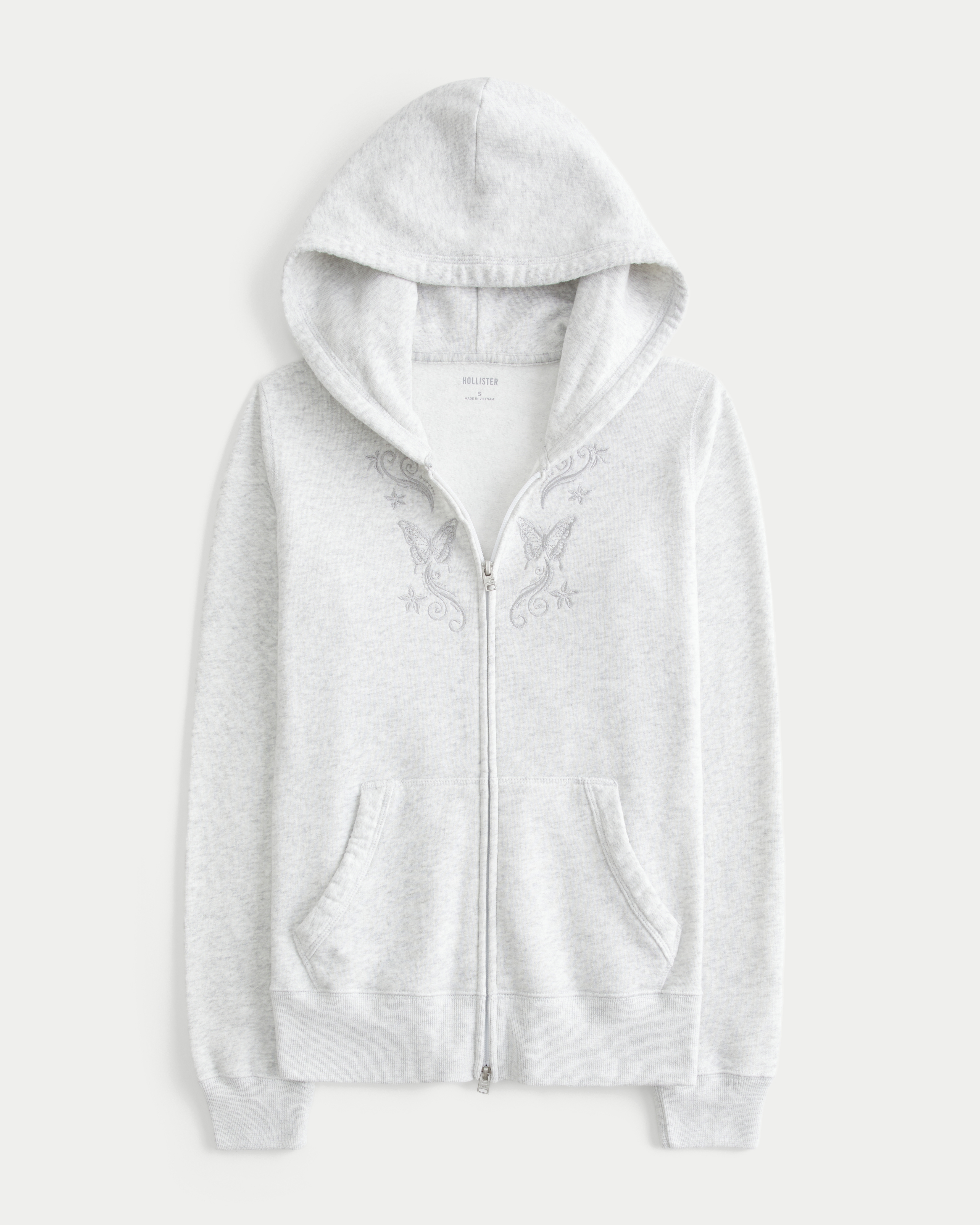 Hollister Butterfly Graphic Zip-Up Hoodie | Liberty Center