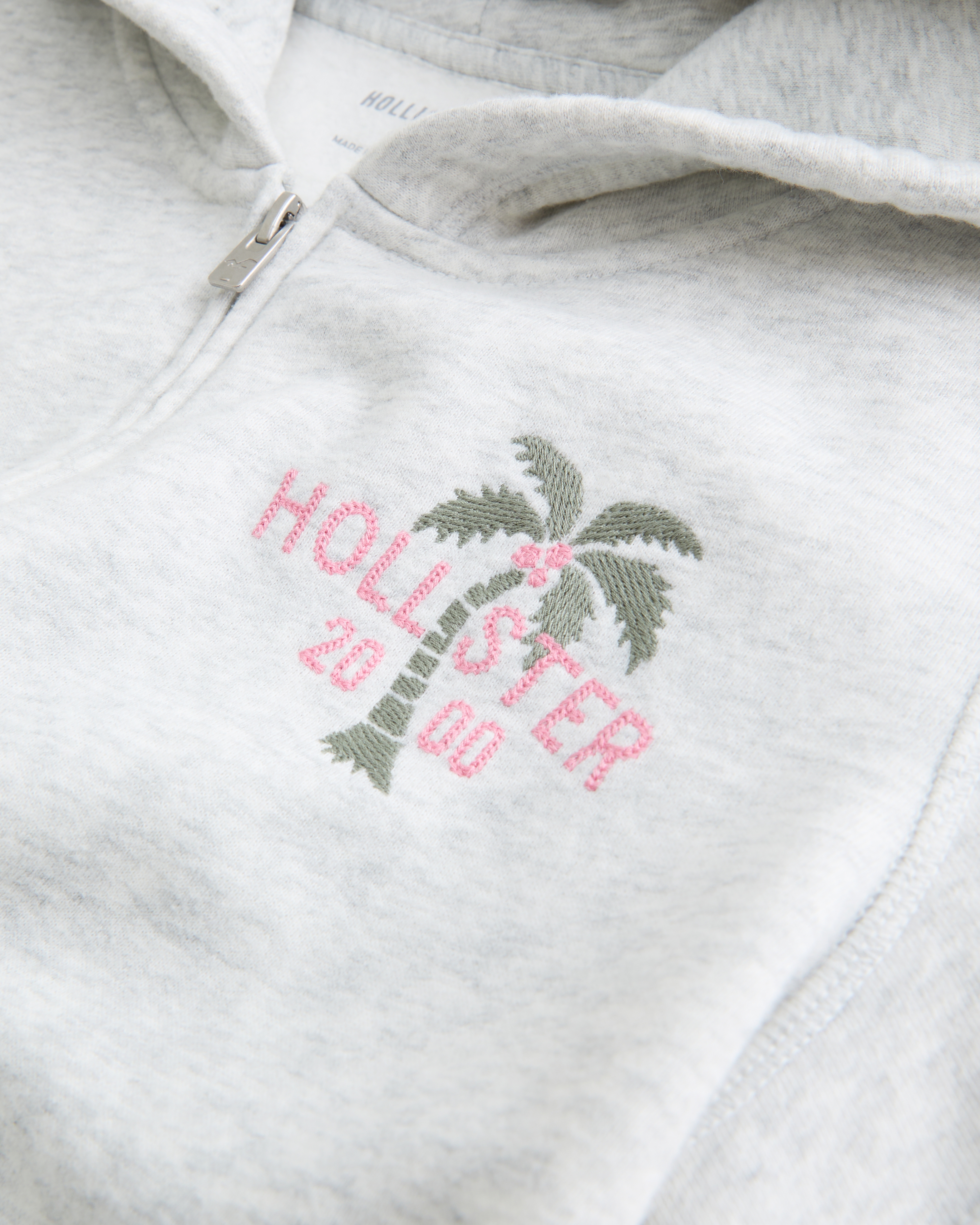 Hollister Feel Good Short-Sleeve Logo Graphic Hoodie