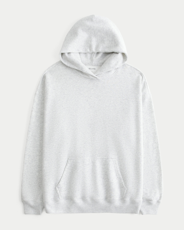 Oversized Hoodie, Light Heather Grey view 1
