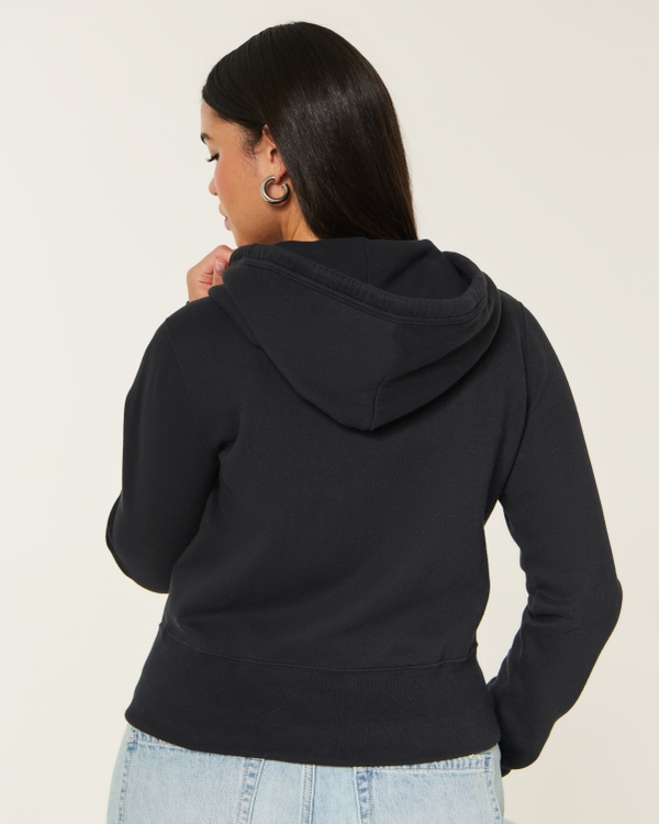 Hollister Feel Good Zip-Up Hoodie, Black view 2