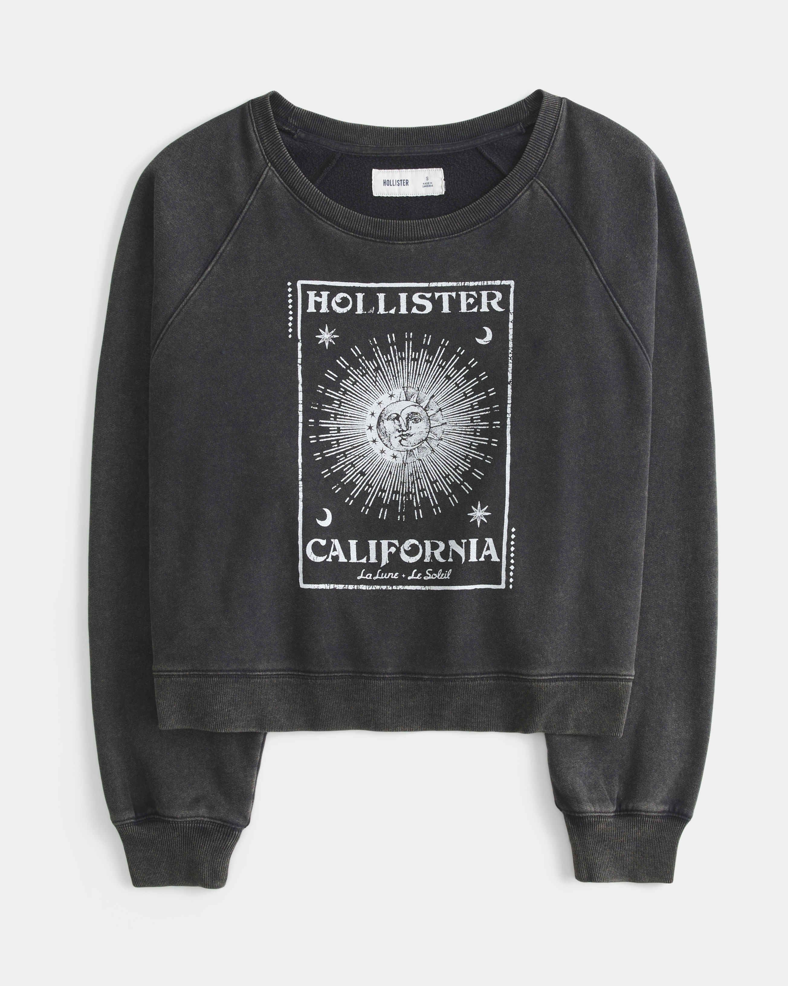 Hollister Feel Good Easy Logo Graphic Crew Sweatshirt