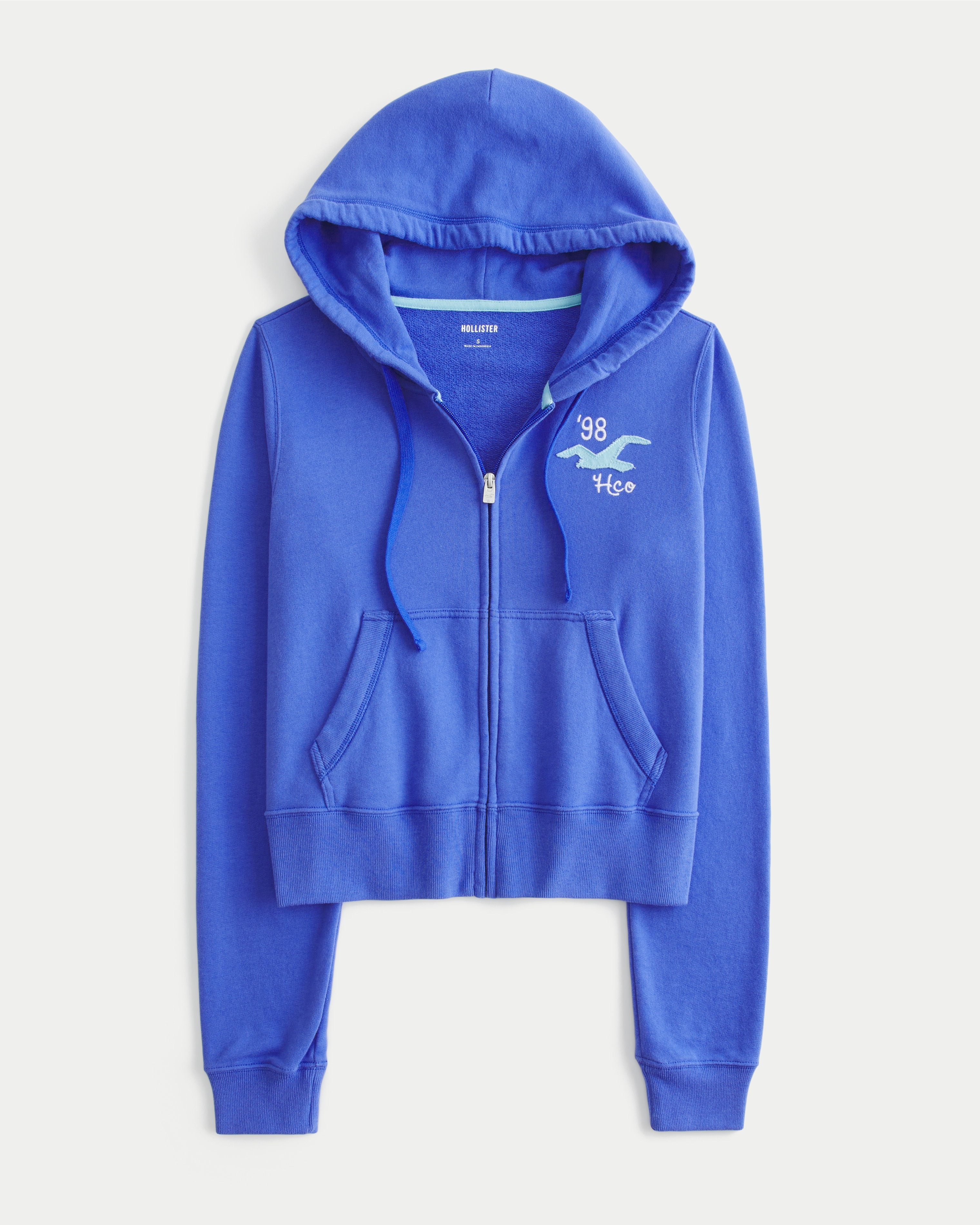 Easy Zip-Up Logo Graphic Hoodie