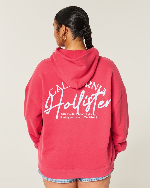 Women's Hollister Feel Good Oversized Logo Graphic Hoodie