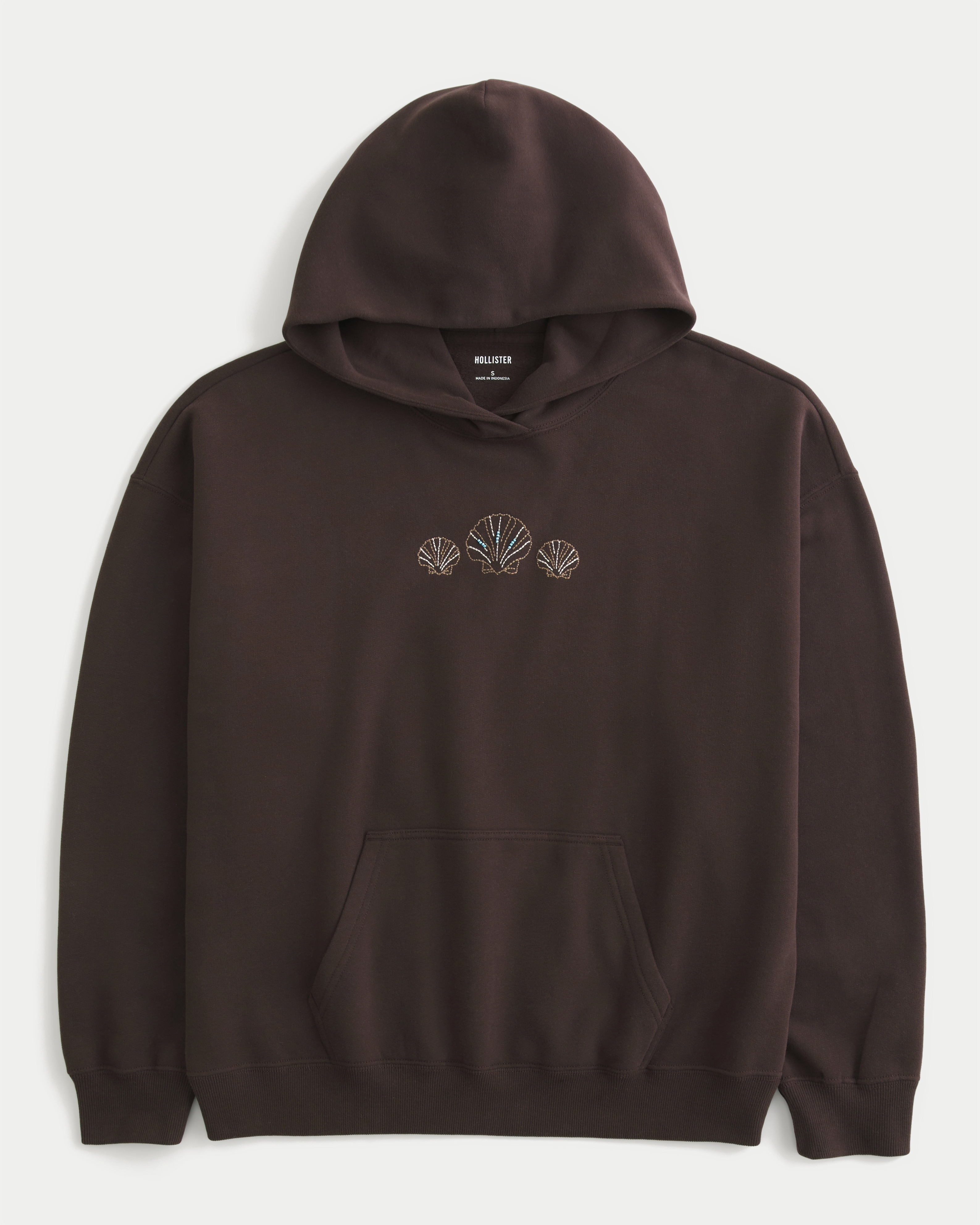Hollister Feel Good Oversized Seashell Graphic Hoodie