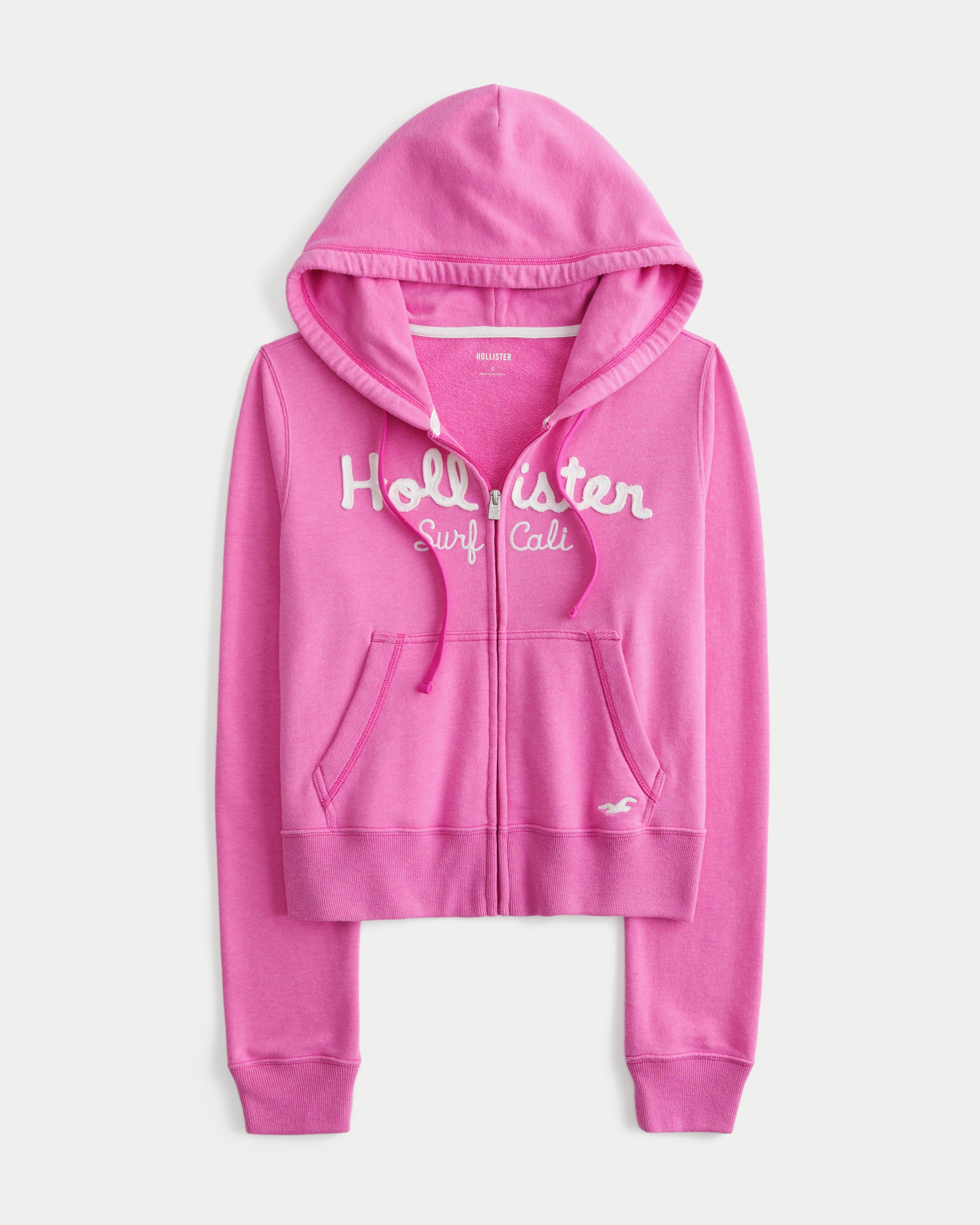 Easy Zip-Up Logo Graphic Hoodie
