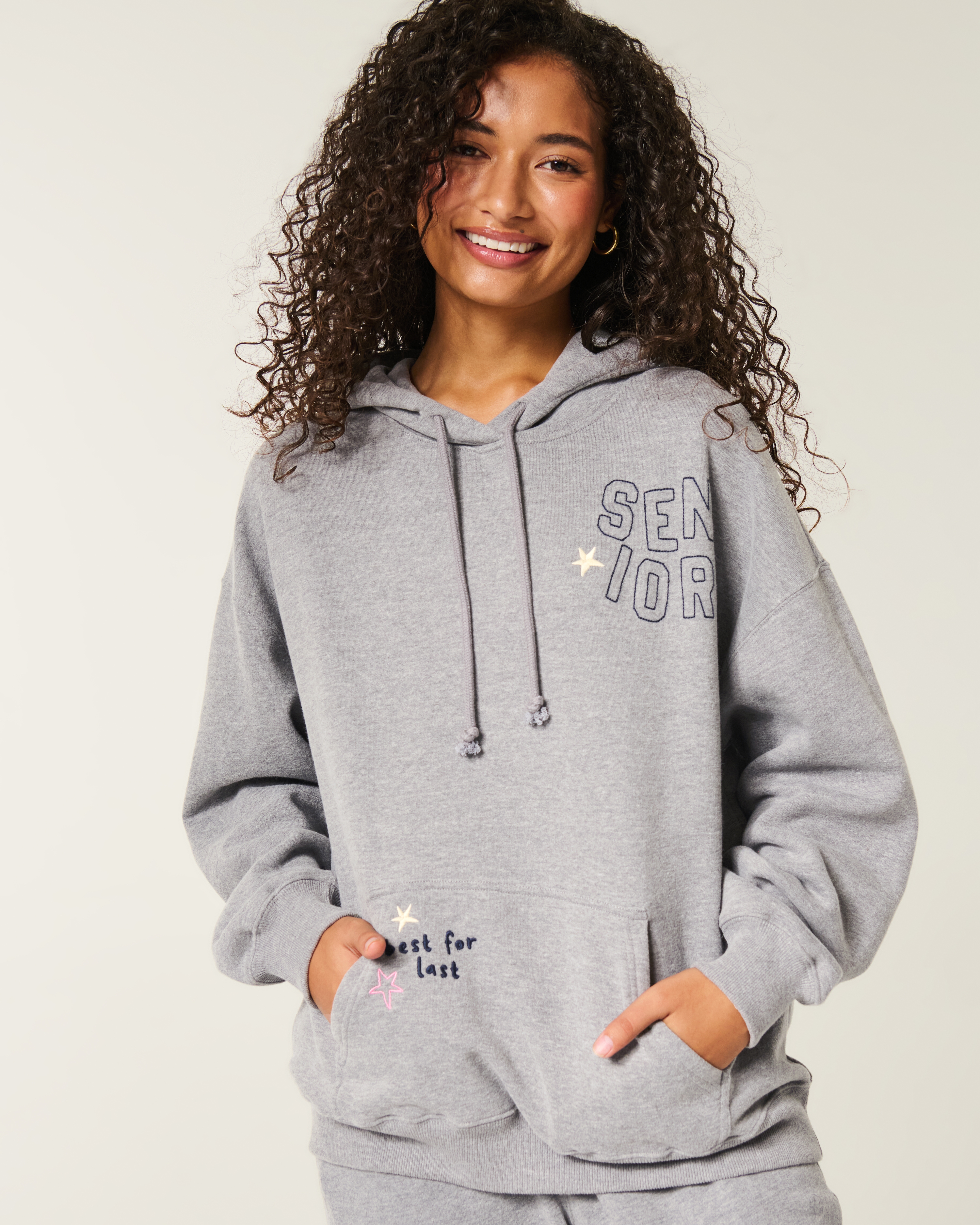 Hollister Feel Good Oversized Senior Graphic Hoodie