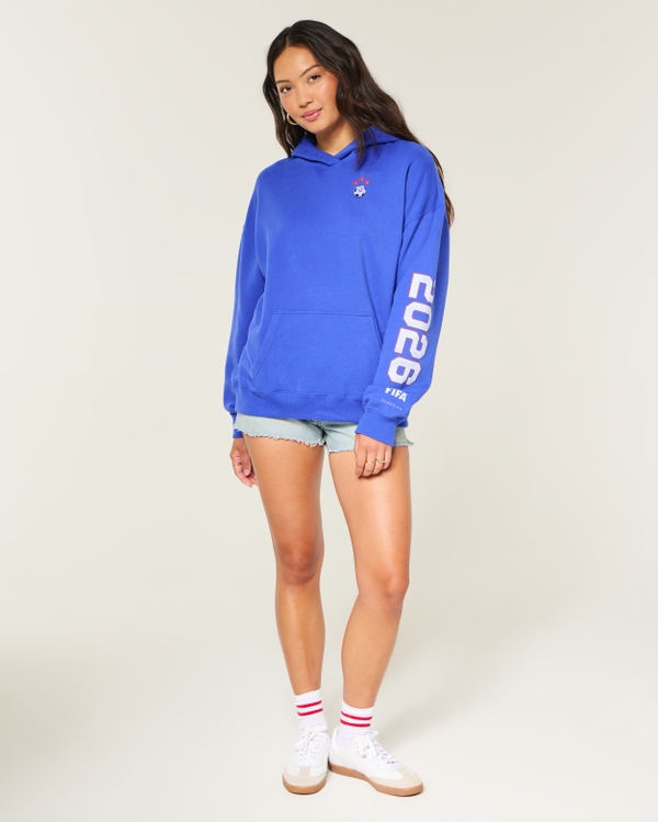 Hollister Feel Good FIFA World Cup™ 2026 USA Graphic Hoodie, Cobalt view 2
