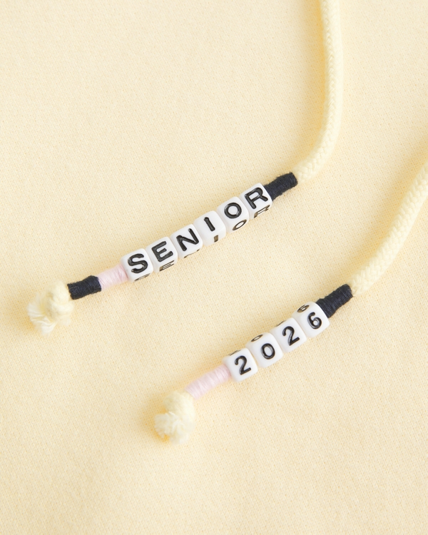 Hollister Feel Good Oversized Senior Bead Hoodie, Butter Yellow view 2