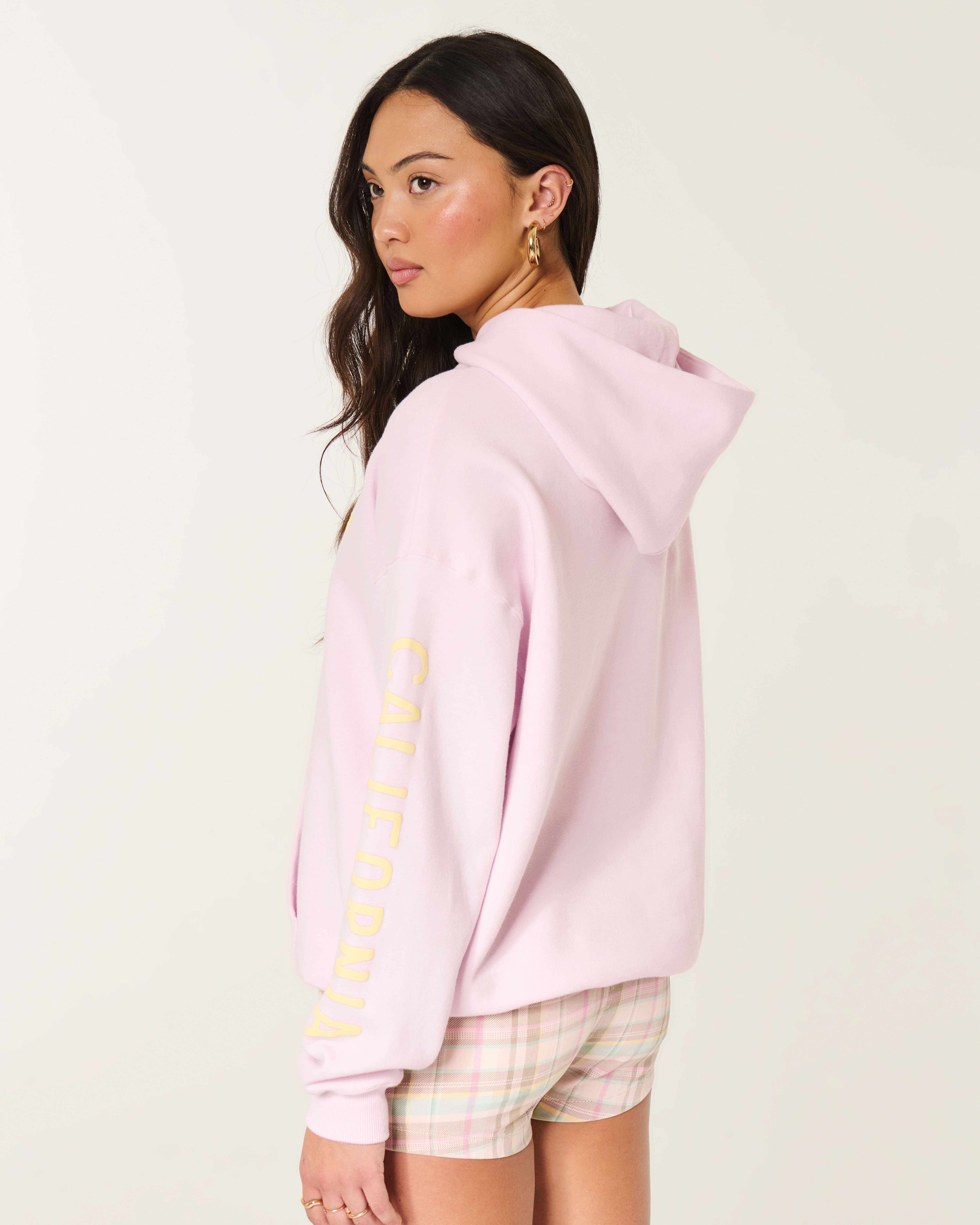 Hollister Feel Good Oversized Logo Graphic Hoodie