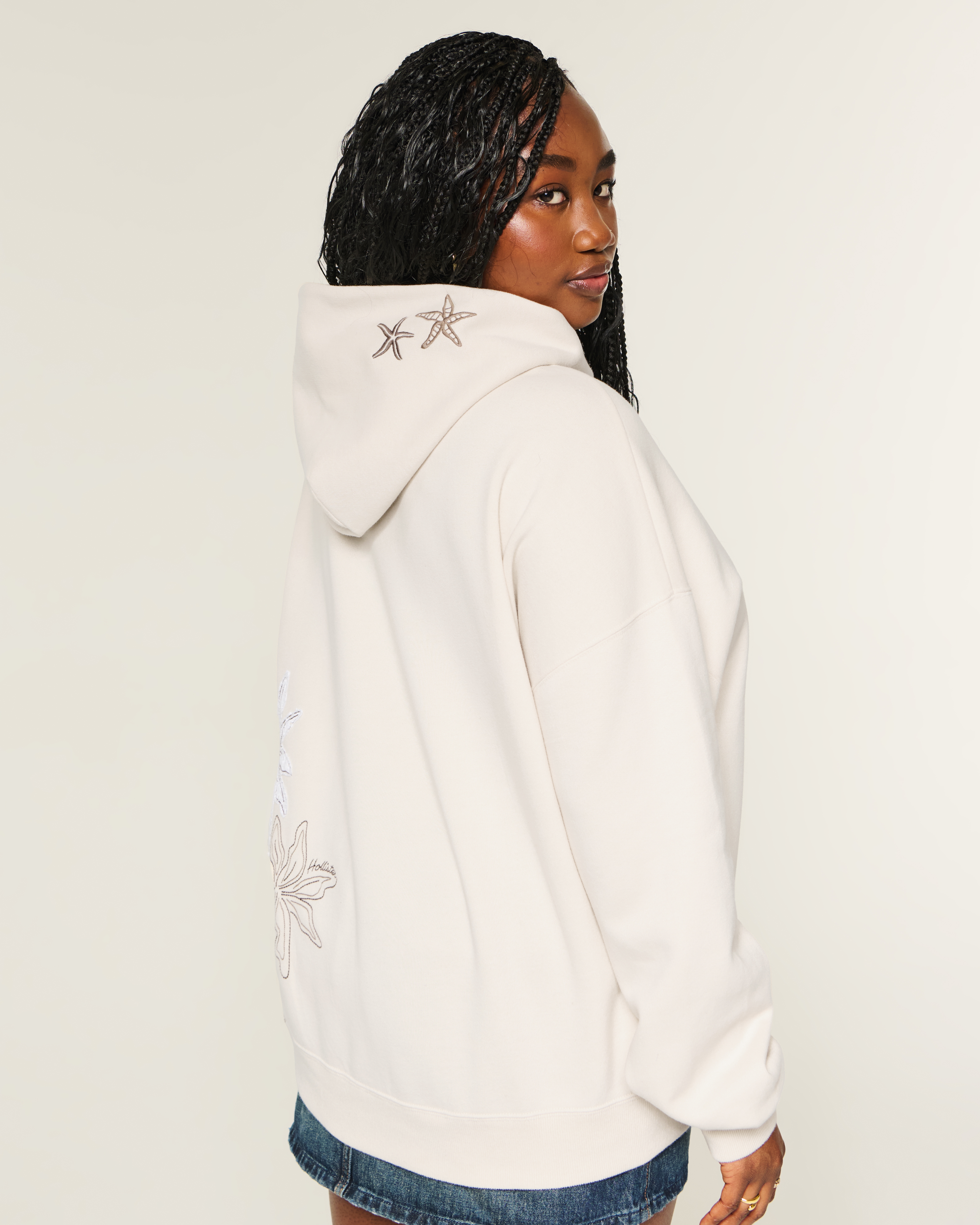 Hollister Feel Good Oversized Starfish Graphic Hoodie