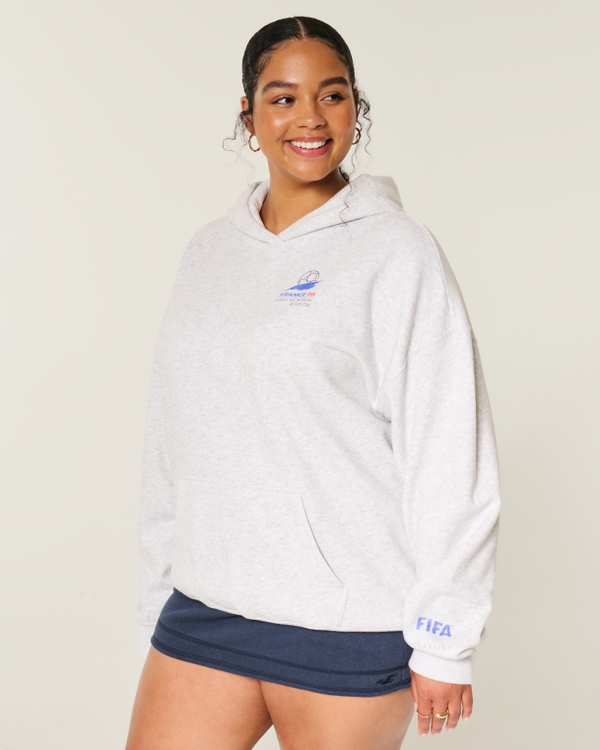 Hollister Feel Good FIFA World Cup™ 1998 France Graphic Hoodie, Light Heather Gray view 2