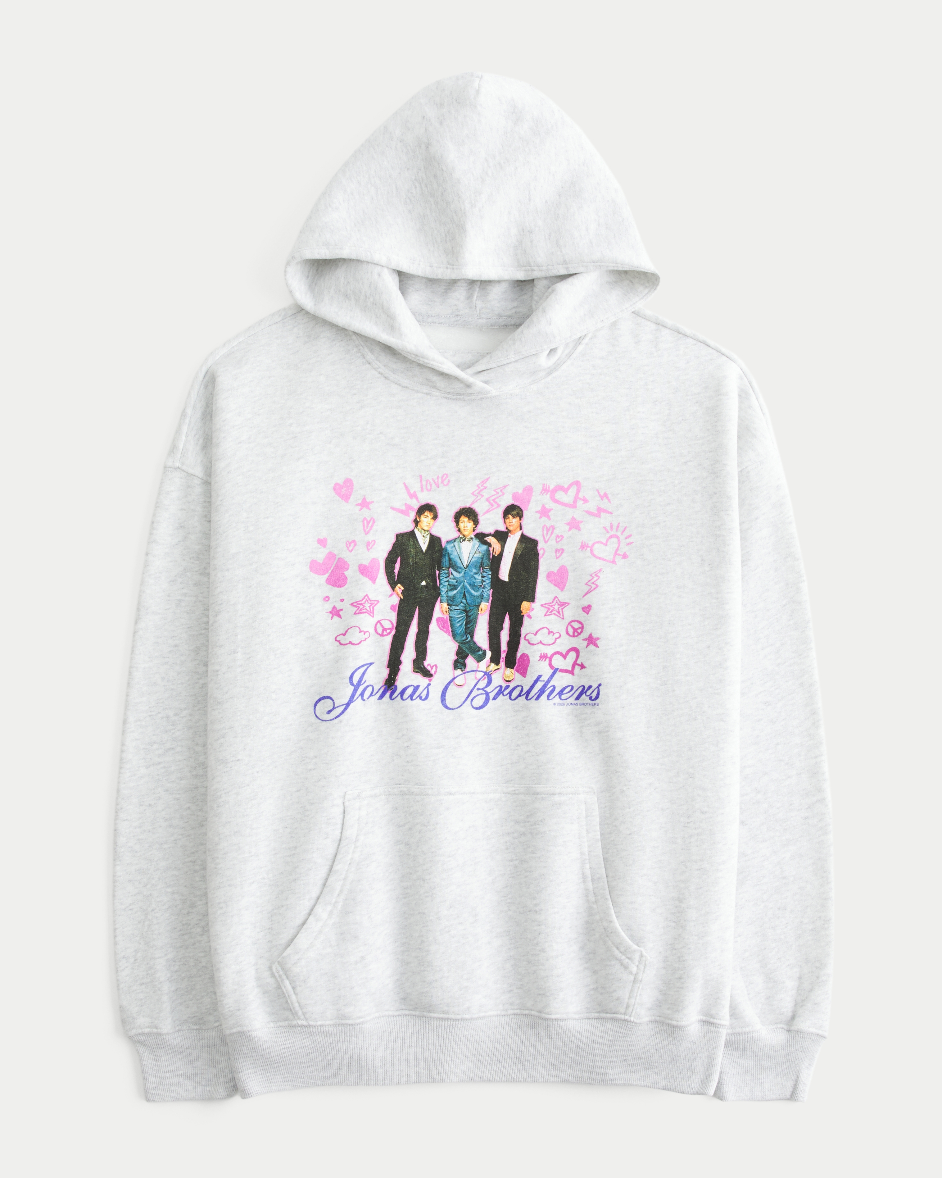 Oversized Jonas Brothers Graphic Hoodie