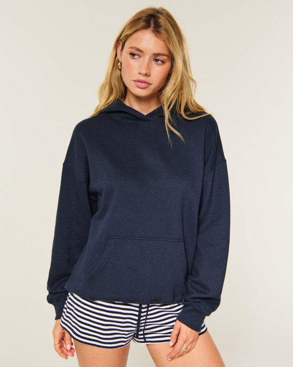 Hollister Feel Good Oversized Hoodie, Navy view 1