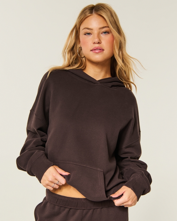 Hollister Feel Good Oversized Hoodie, Brown view 1