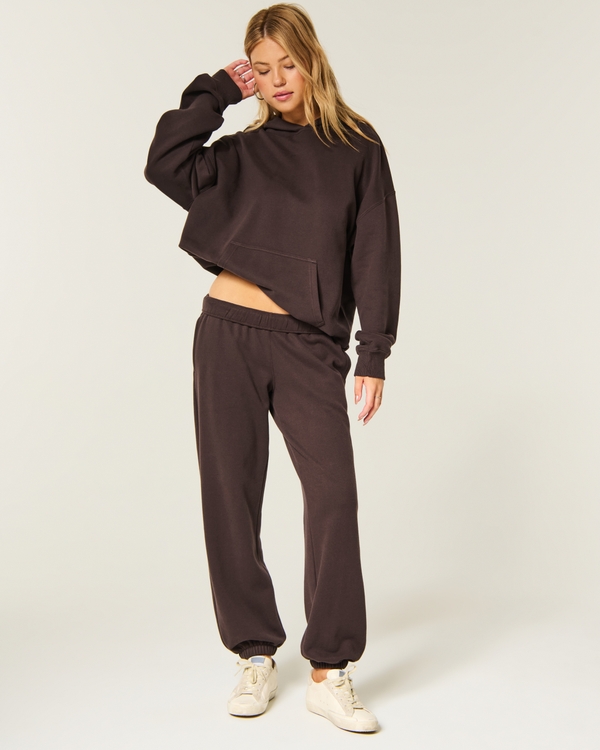 Hollister Feel Good Oversized Hoodie, Brown view 2