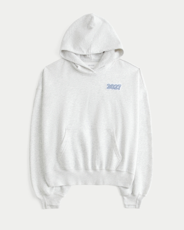 Hollister Feel Good Senior 2027 Classic Hoodie, Light Heather Grey view 1