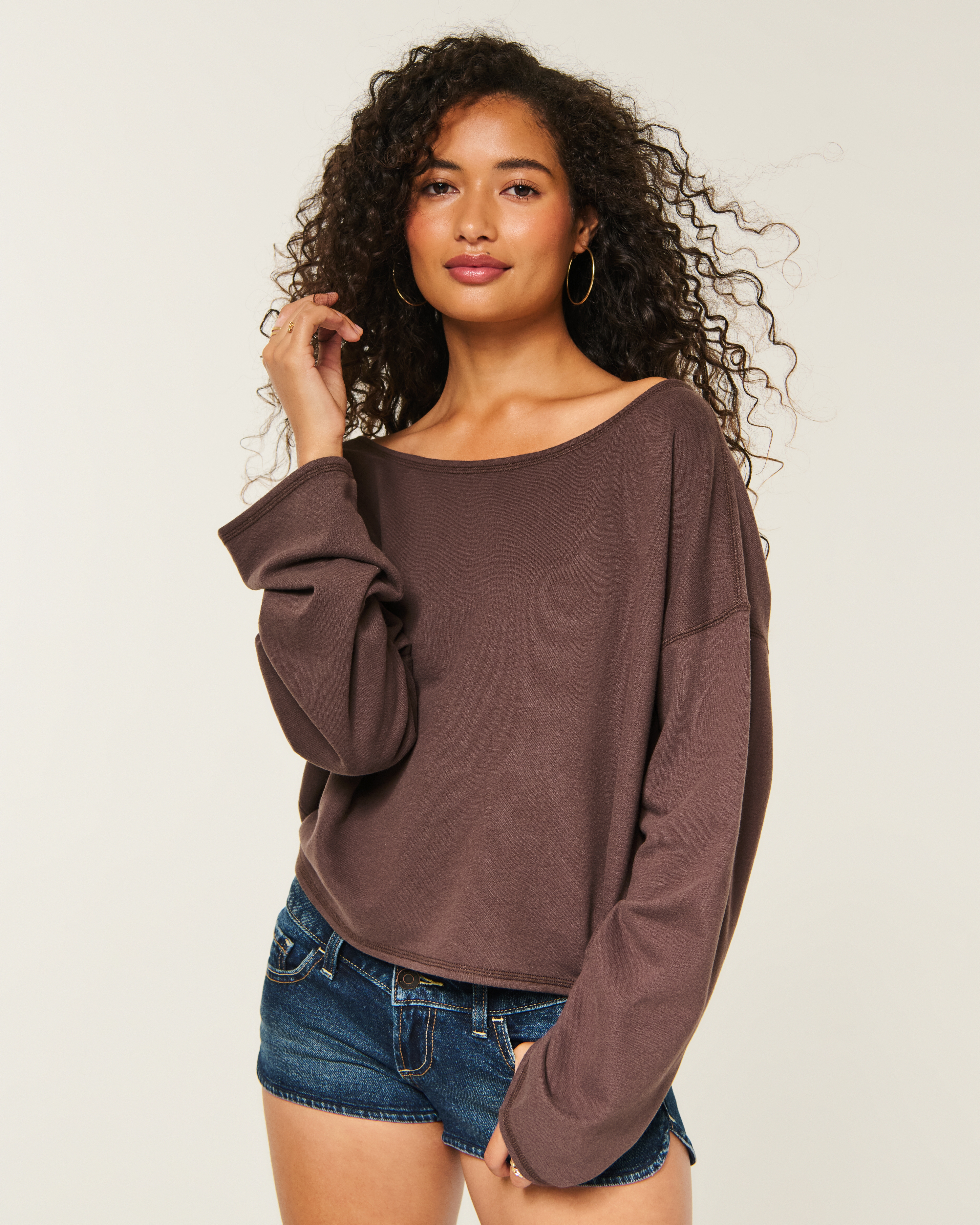 Easy Off-the-Shoulder Sweatshirt