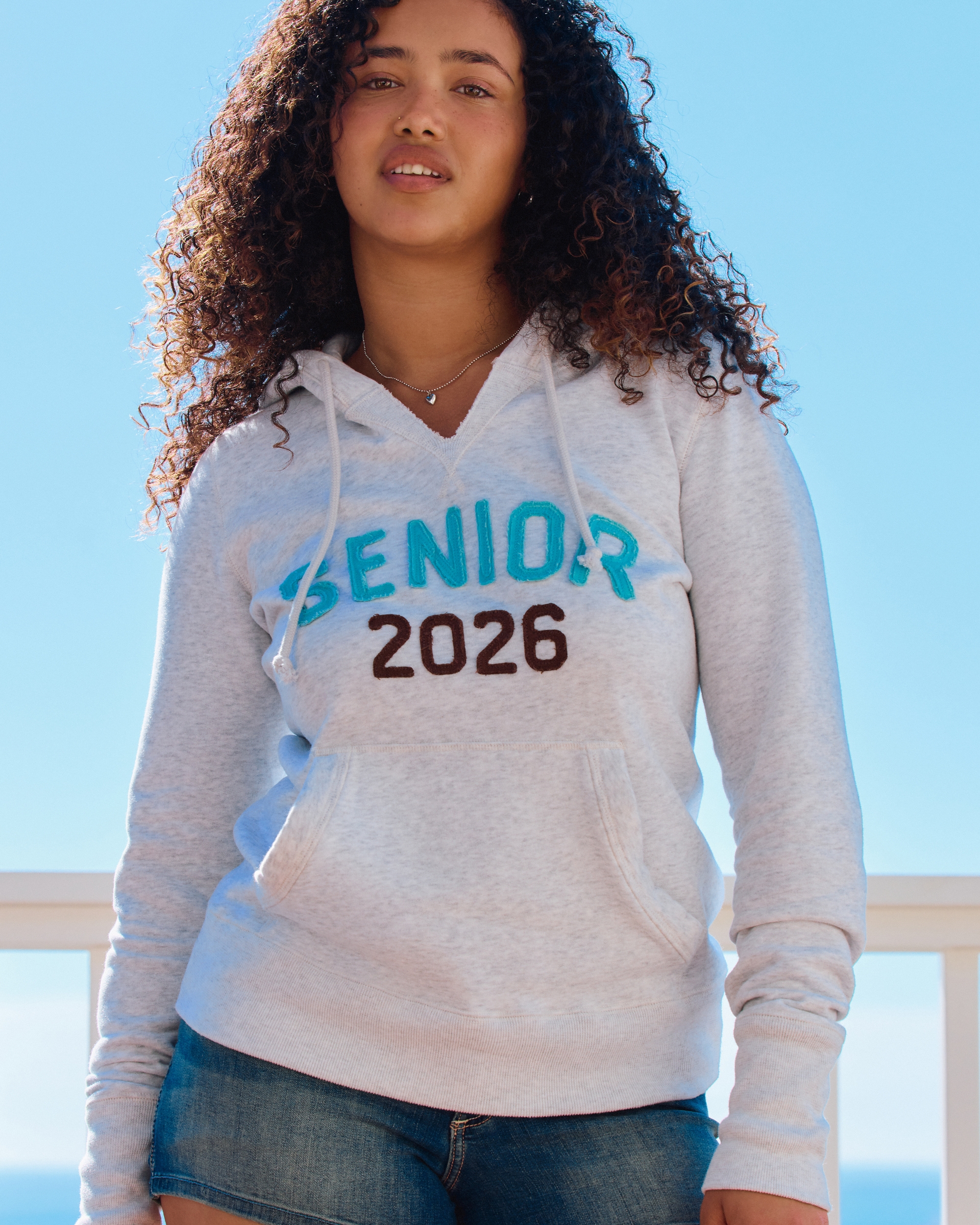 Hollister Feel Good Senior Graphic Hoodie