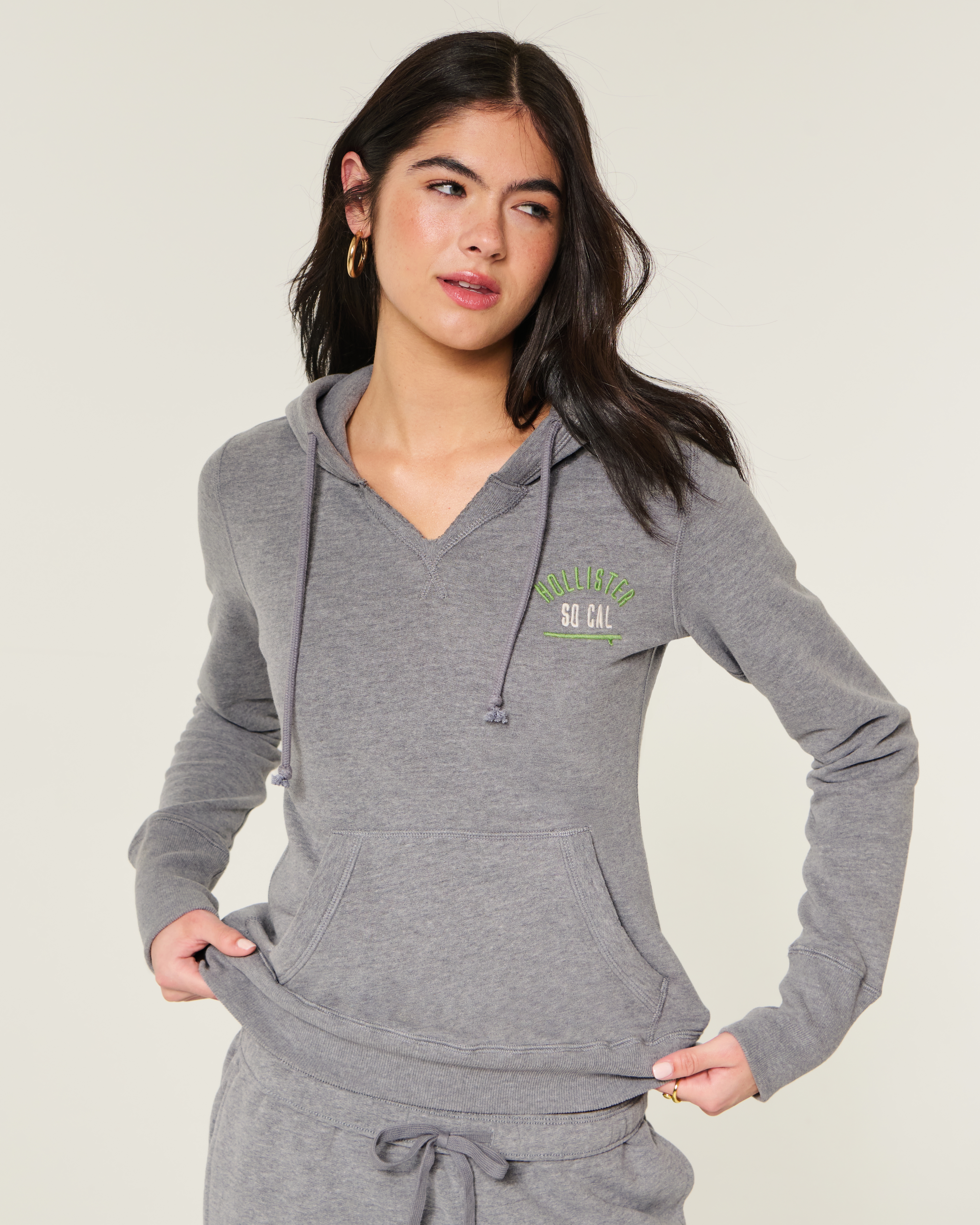 Hollister Feel Good Logo Graphic Hoodie