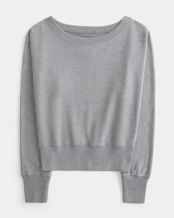 Women's Banded Off-the-Shoulder Sweatshirt | Women's Clearance