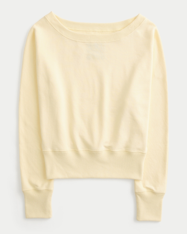 Women's Banded Off-the-Shoulder Sweatshirt | Women's Tops
