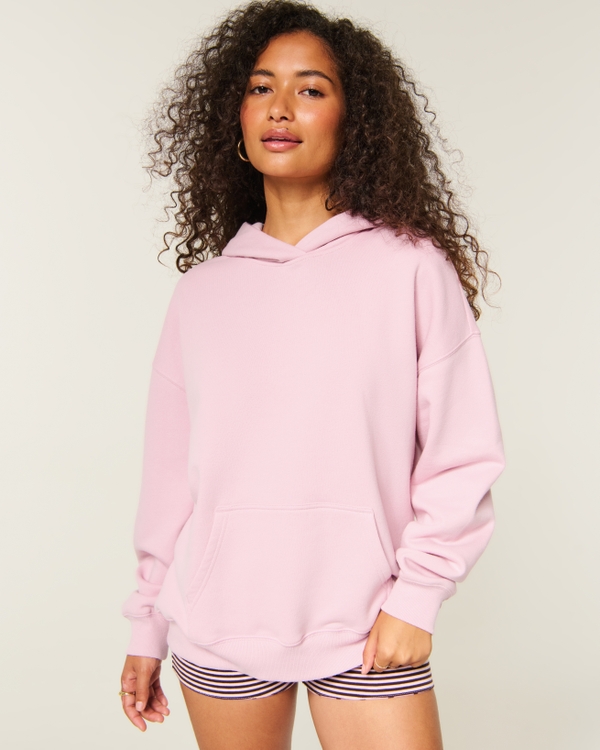 Hollister Feel Good Oversized Hoodie, Light Pink view 1