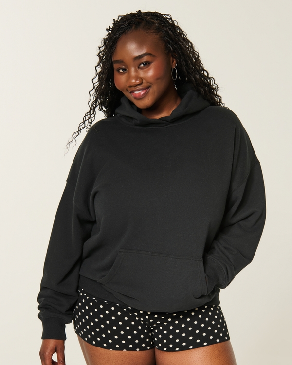 Hollister Feel Good Oversized Hoodie, Black view 1