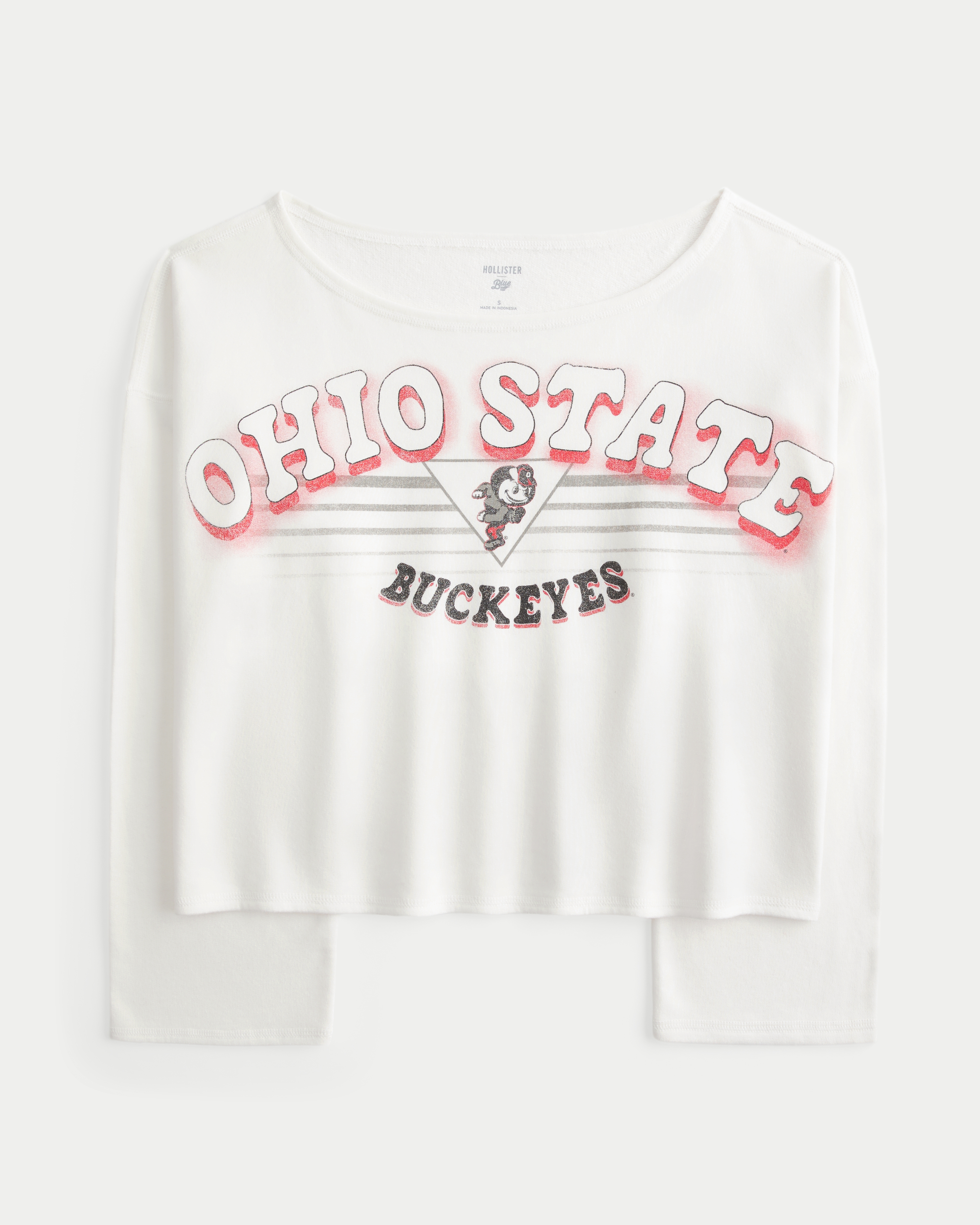 Off-the-Shoulder The Ohio State University Buckeyes Graphic Sweatshirt