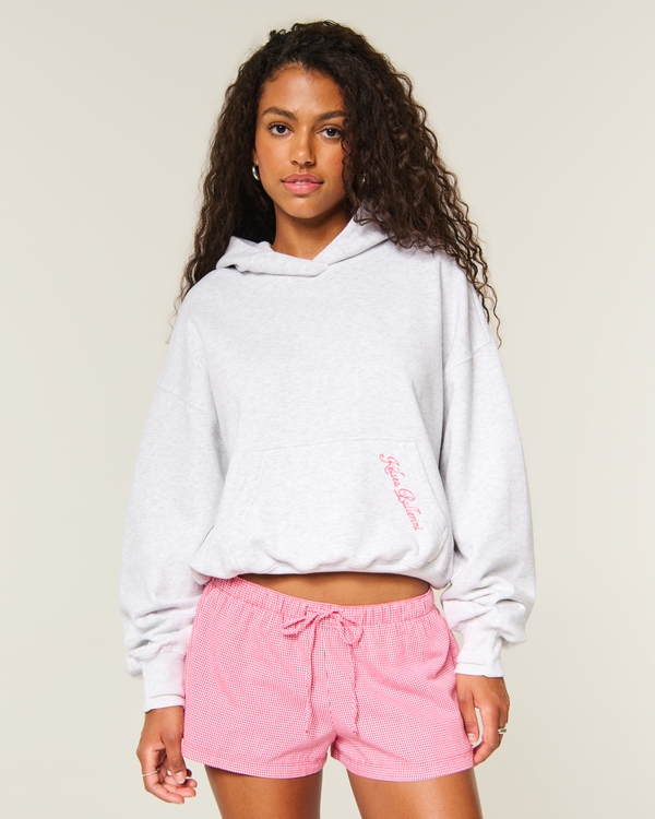 Hollister Feel Good Kelsea Ballerini Graphic Hoodie, Light Heather Grey view 1