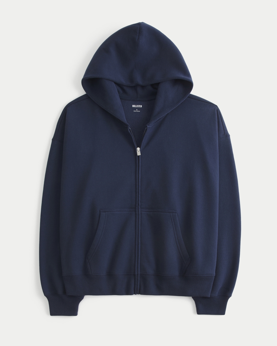 Hollister Feel Good Easy Zip-Up Hoodie