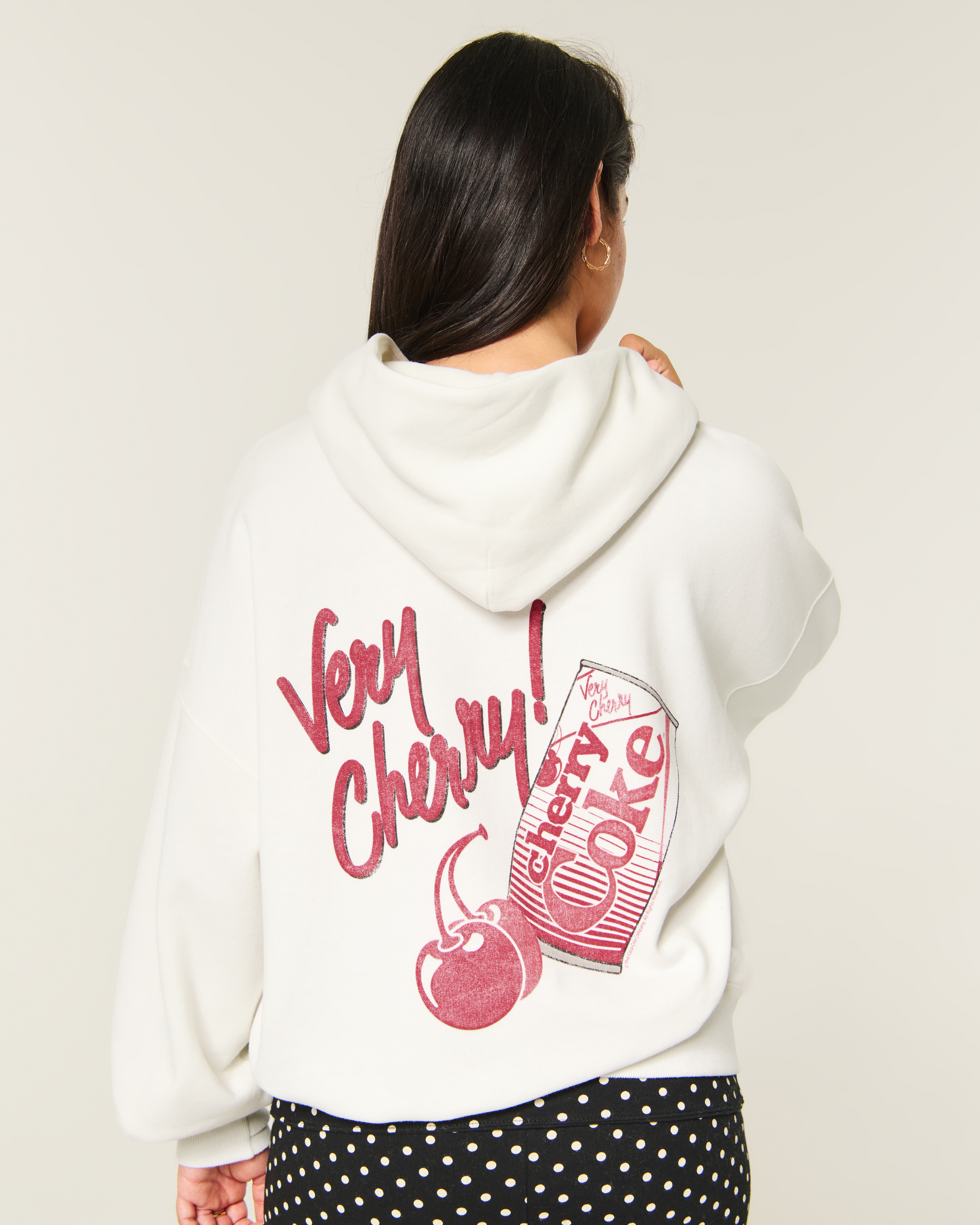 Hollister Feel Good Cherry Coke Graphic Hoodie