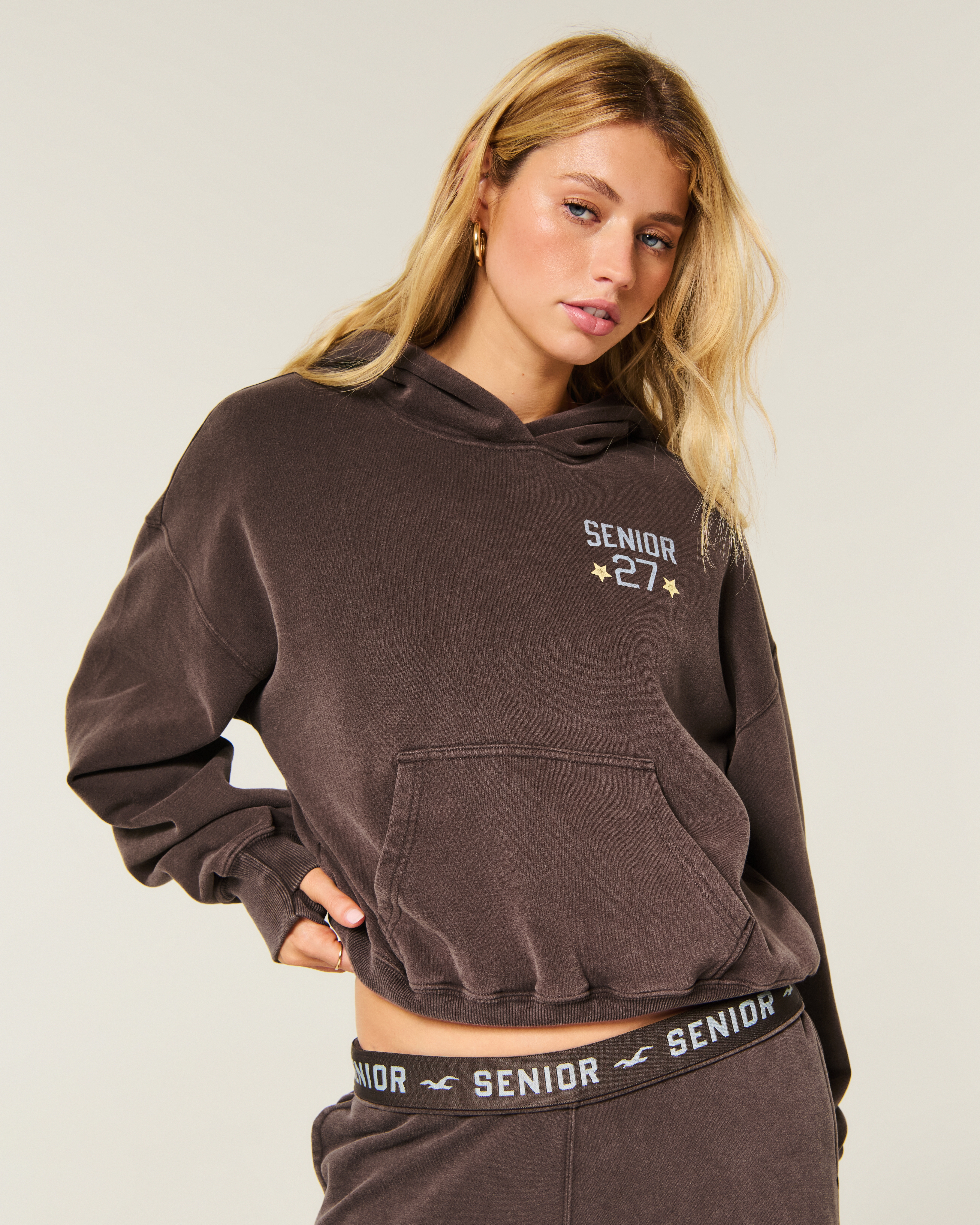 Hollister Feel Good Senior Graphic Classic Hoodie
