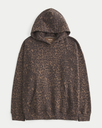 Womens Hollister Feel Good Oversized Leopard Hoodie | Womens | HollisterCo.com