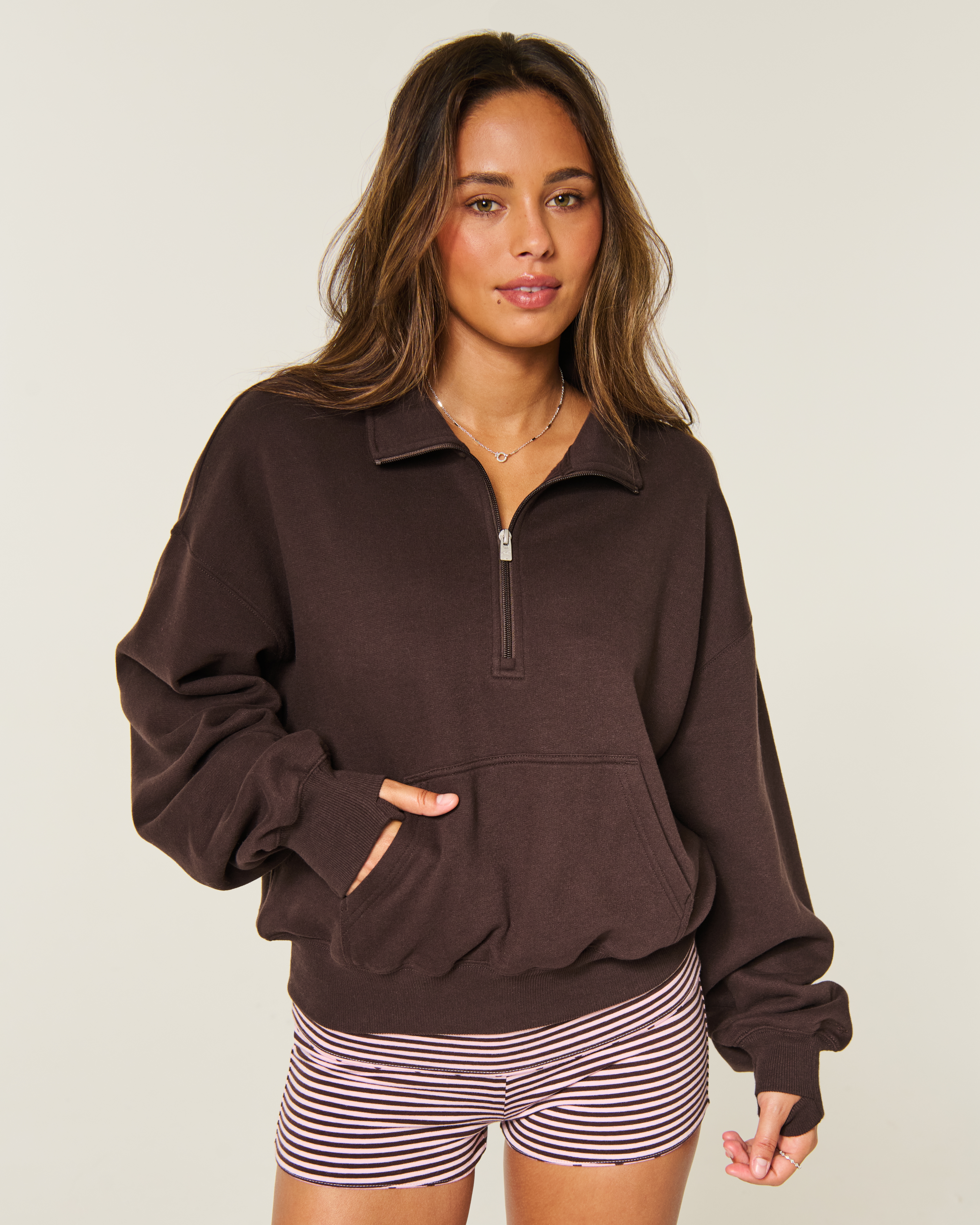 Hollister Feel Good Half-Zip Sweatshirt