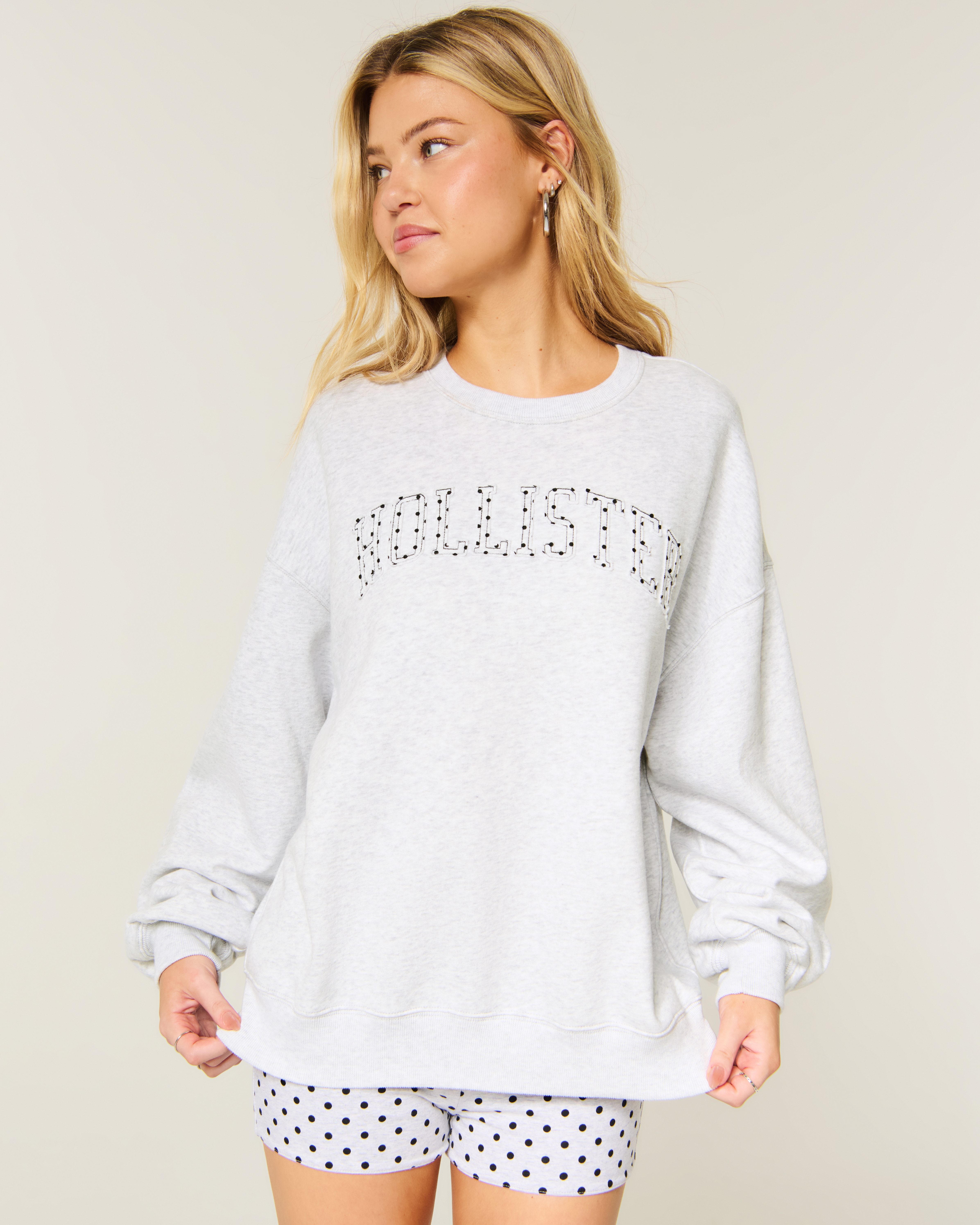 Hollister Feel Good Trapped Dot Logo Graphic Sweatshirt
