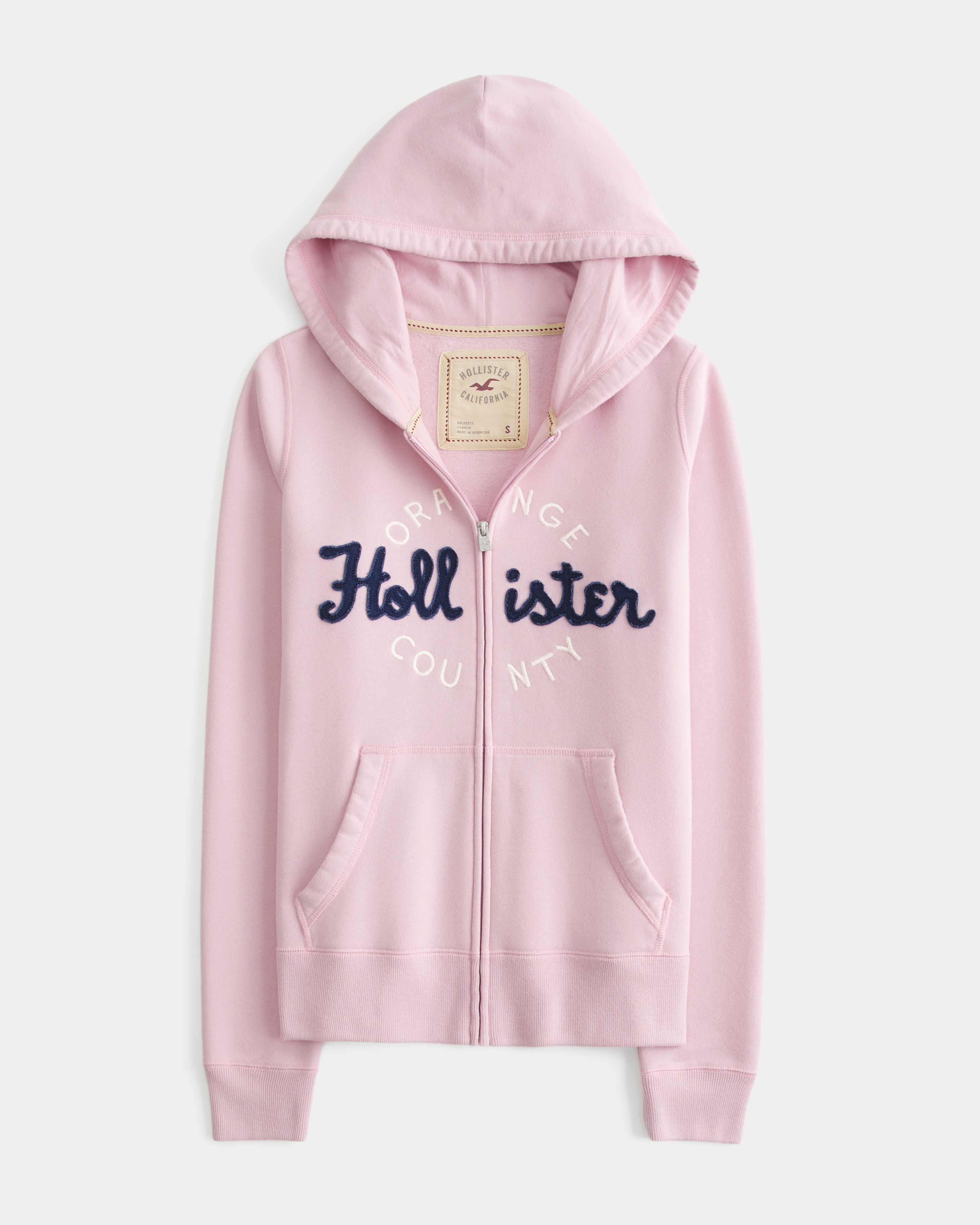 Hollister Feel Good Logo Graphic Zip-Up Hoodie