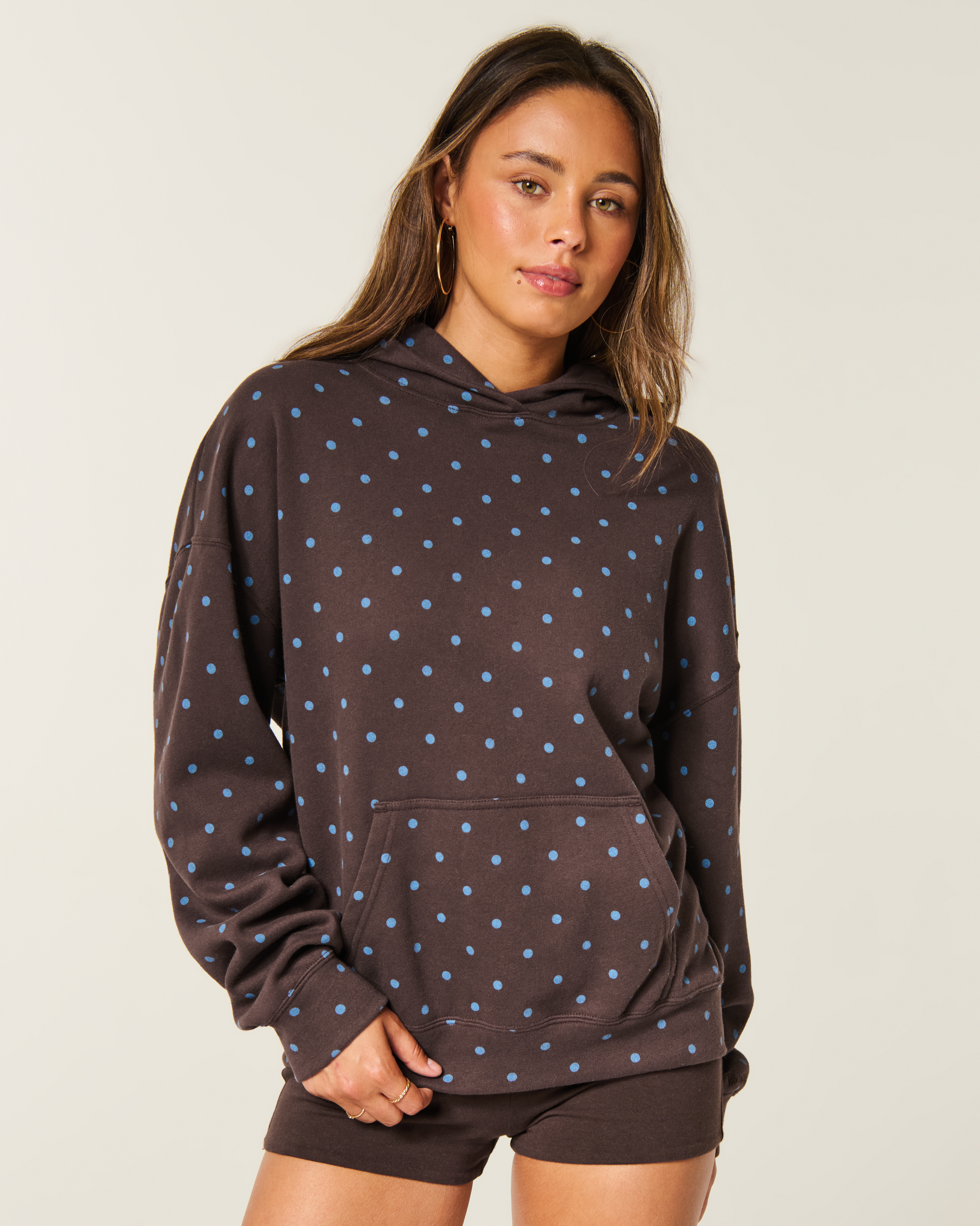 Hollister Feel Good Oversized Dot Hoodie