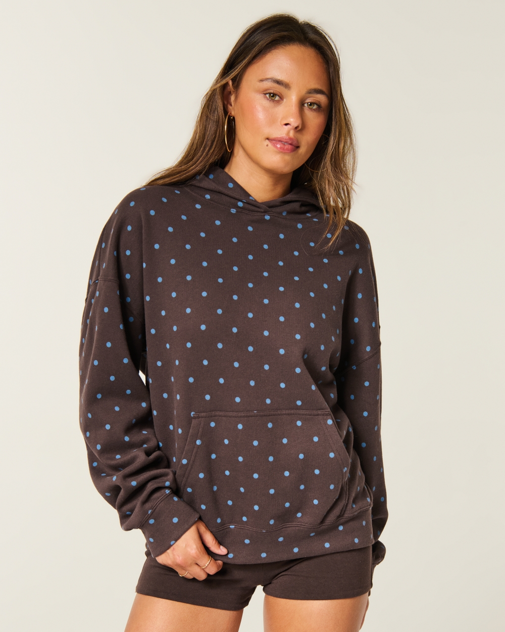 Hollister Feel Good Oversized Dot Hoodie