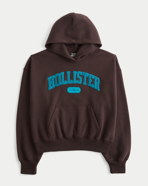 Hollister Feel Good Iconic Logo Graphic Hoodie