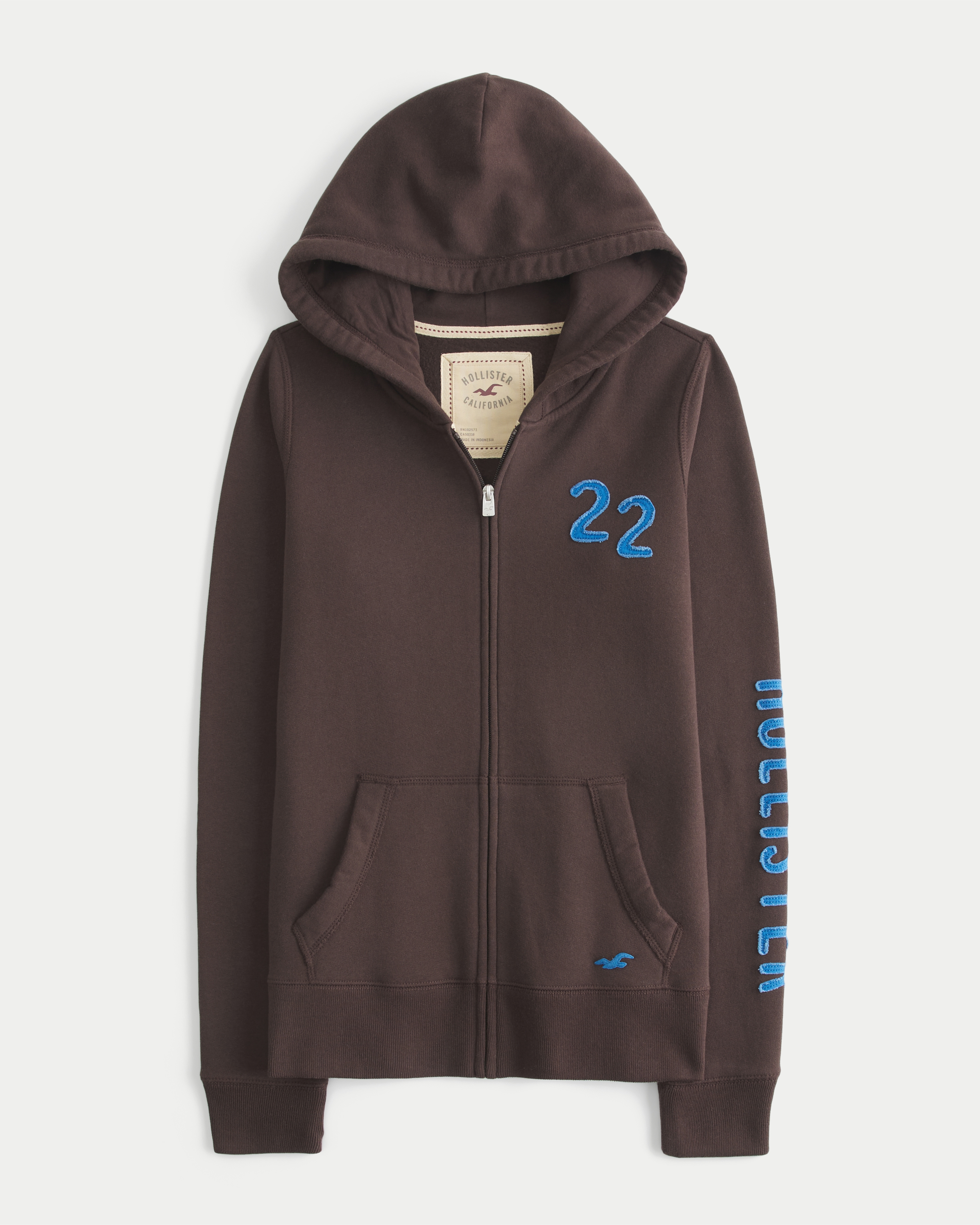 Hollister Feel Good Logo Graphic Zip-Up Hoodie