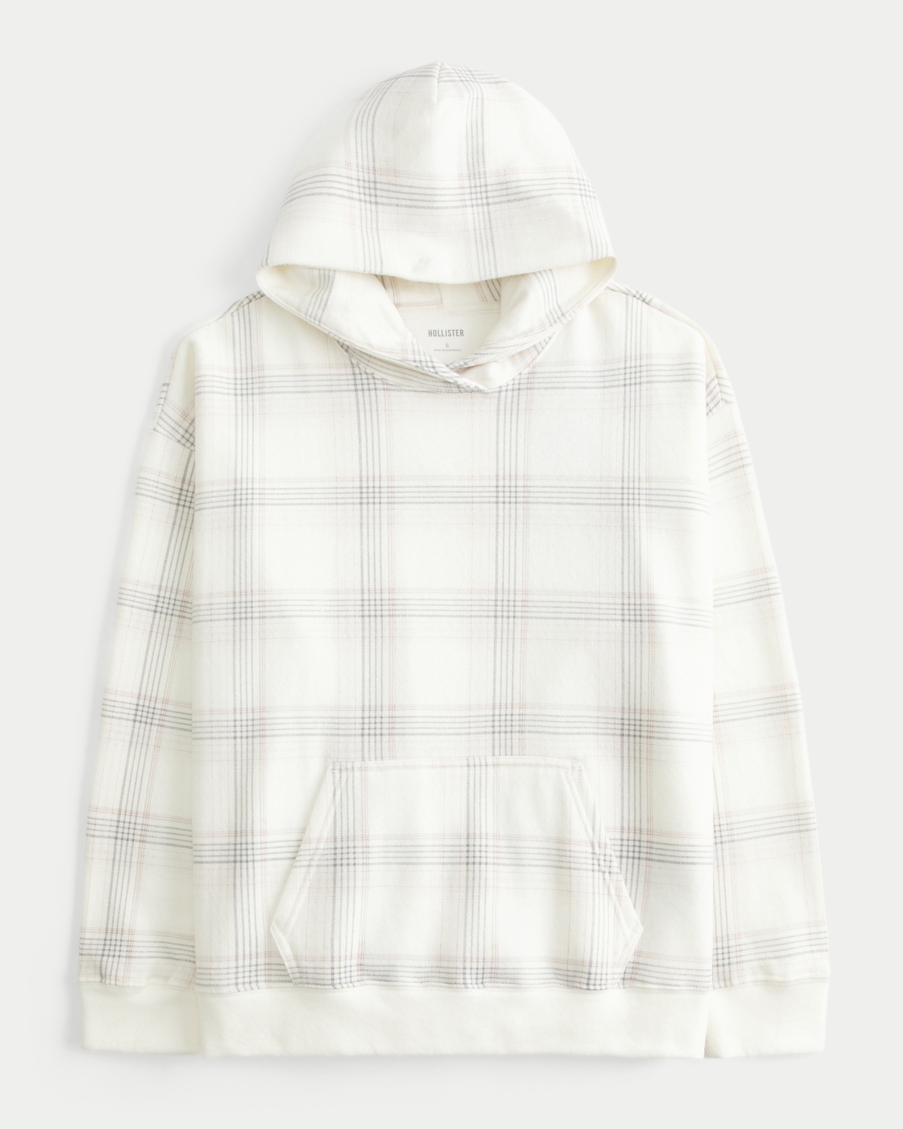 Oversized Plaid Hoodie