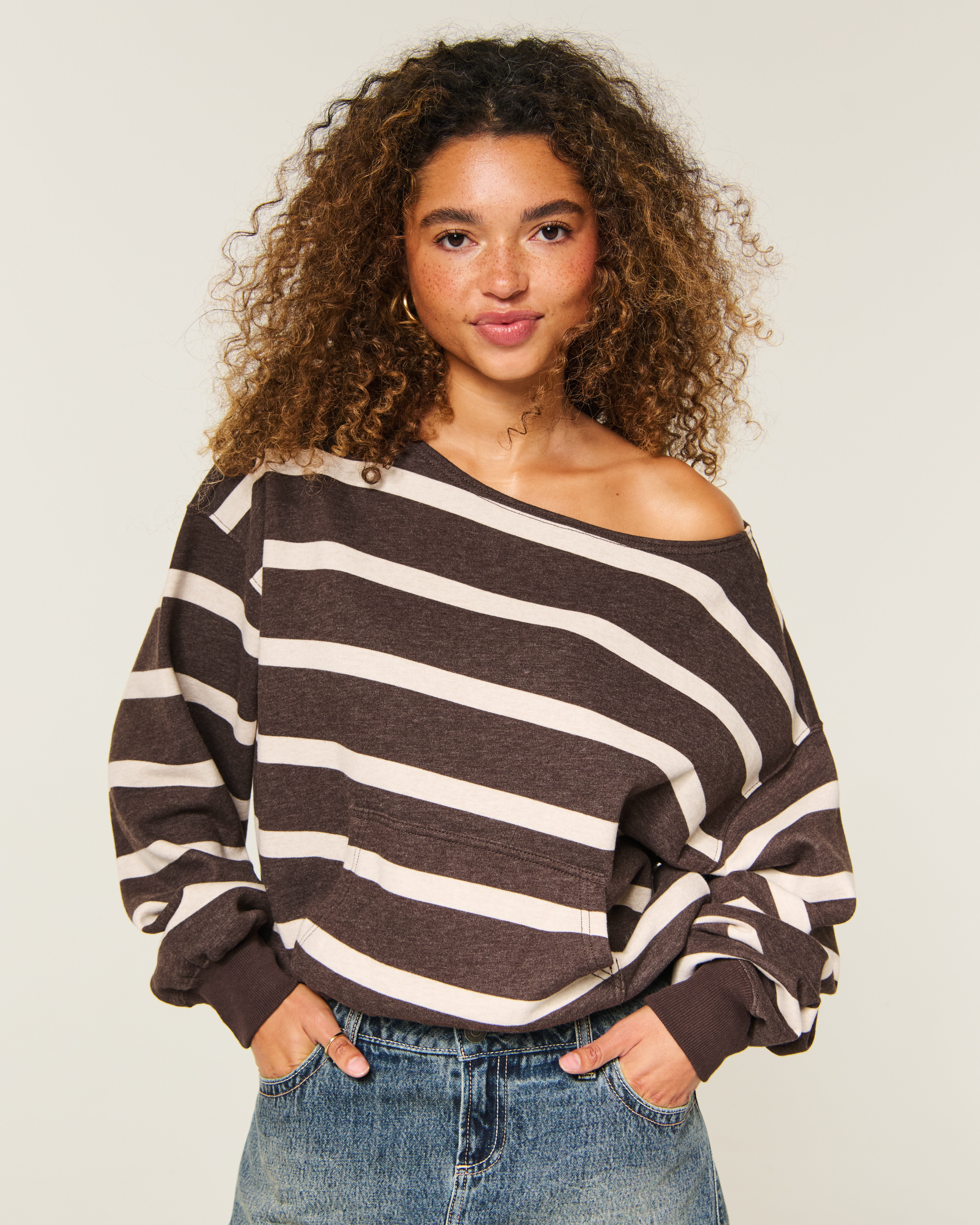 Hollister Feel Good Easy Off-the-Shoulder Sweatshirt