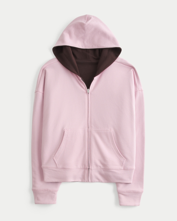 Women's Hollister Feel Good Easy Reversible Zip-Up Hoodie