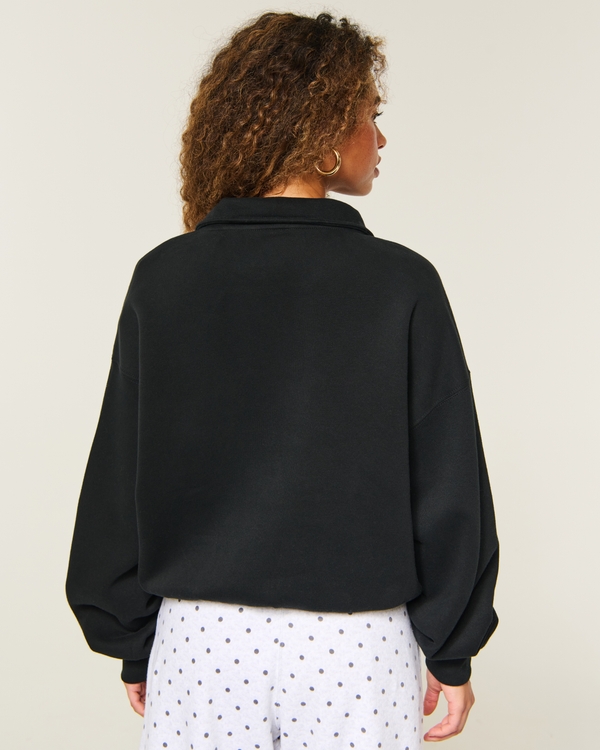 Easy Half-Zip Sweatshirt, Black view 2