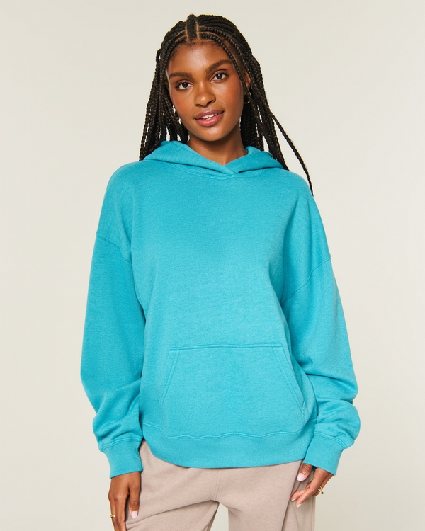 Hollister Feel Good Oversized Hoodie, Heather Turquoise view 1