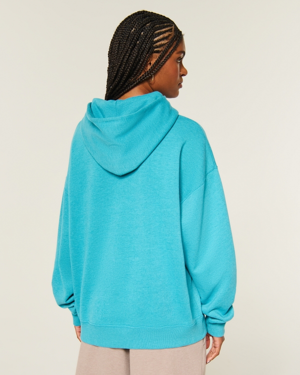 Hollister Feel Good Oversized Hoodie, Heather Turquoise view 2