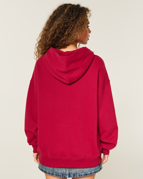 Hollister Feel Good Oversized Hoodie, Red view 2